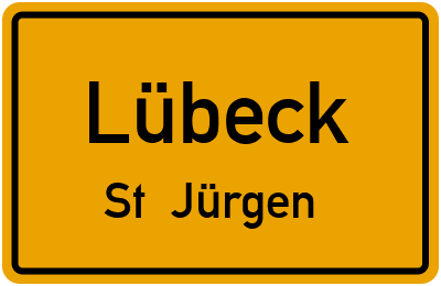 Ortsschild Lübeck St. Jürgen