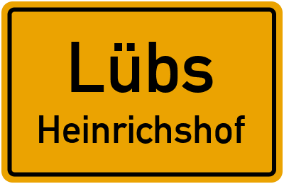 Straßenverzeichnis Lübs Heinrichshof