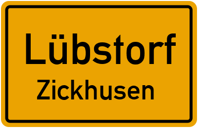 Straßenverzeichnis Lübstorf Zickhusen