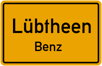 Straßenverzeichnis Lübtheen Benz