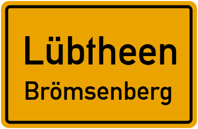 Ortsschild Lübtheen Brömsenberg