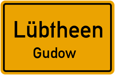 Ortsschild Lübtheen Gudow