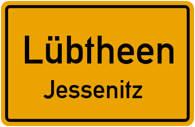 Ortsschild Lübtheen Jessenitz