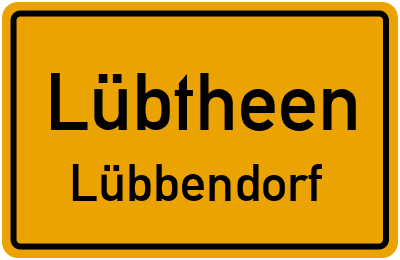 Ortsschild Lübtheen Lübbendorf