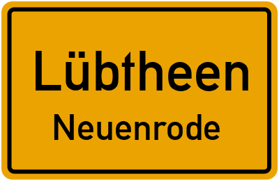 Ortsschild Lübtheen Neuenrode