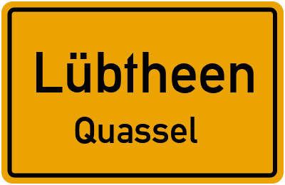 Straßenverzeichnis Lübtheen Quassel