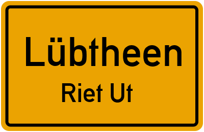 Straßenverzeichnis Lübtheen Riet Ut