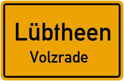 Ortsschild Lübtheen Volzrade