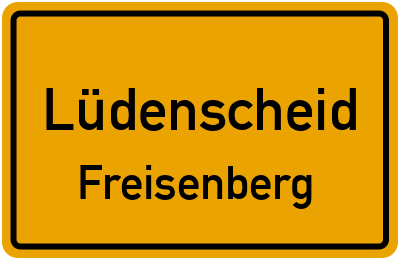 Ortsschild Lüdenscheid Freisenberg