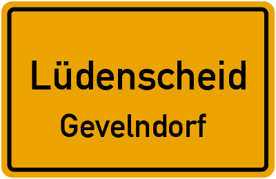 Ortsschild Lüdenscheid Gevelndorf