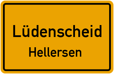 Ortsschild Lüdenscheid Hellersen