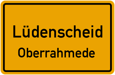 Ortsschild Lüdenscheid Oberrahmede