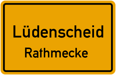 Ortsschild Lüdenscheid Rathmecke