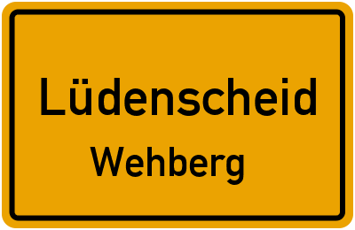 Straßenverzeichnis Lüdenscheid Wehberg