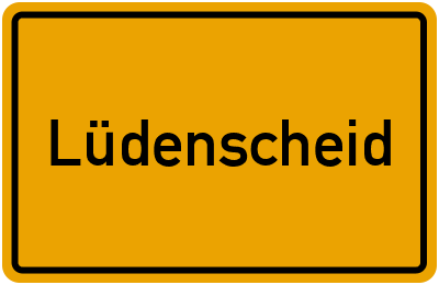 Ortsschild von Lüdenscheid in Nordrhein-Westfalen