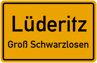 Straßenverzeichnis Lüderitz Groß Schwarzlosen