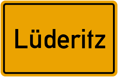 Ortsschild von Lüderitz in Sachsen-Anhalt