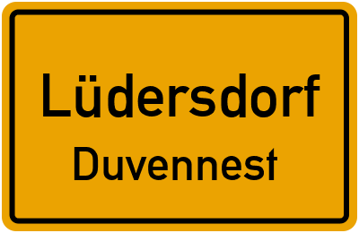 Straßenverzeichnis Lüdersdorf Duvennest