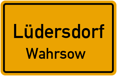 Straßenverzeichnis Lüdersdorf Wahrsow