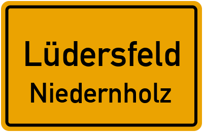 Ortsschild Lüdersfeld Niedernholz