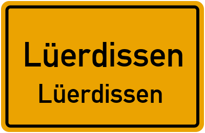 Ortsschild Lüerdissen Lüerdissen