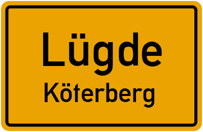 Straßenverzeichnis Lügde Köterberg