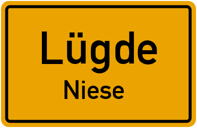 Straßenverzeichnis Lügde Niese