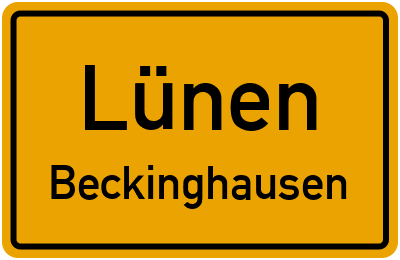 Ortsschild Lünen Beckinghausen