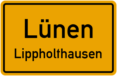 Ortsschild Lünen Lippholthausen