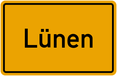 Ortsschild von Lünen in Nordrhein-Westfalen