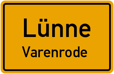 Straßenverzeichnis Lünne Varenrode