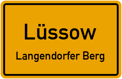 Straßenverzeichnis Lüssow Langendorfer Berg