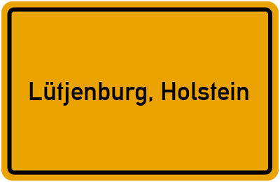 Ortsschild von Stadt Lütjenburg, Holstein in Schleswig-Holstein