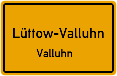 Straßenverzeichnis Lüttow-Valluhn Valluhn