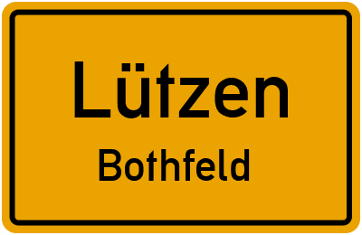 Ortsschild Lützen Bothfeld
