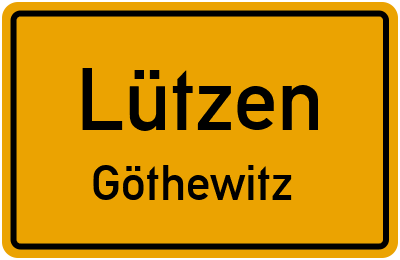 Ortsschild Lützen Göthewitz
