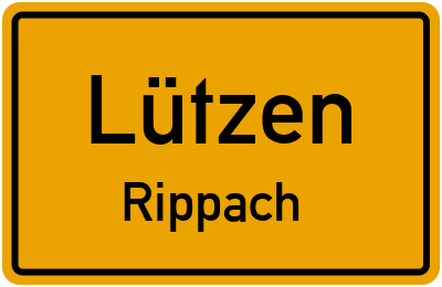 Ortsschild Lützen Rippach
