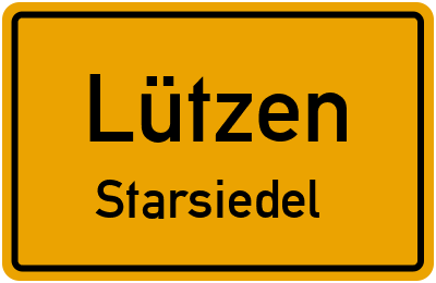 Ortsschild Lützen Starsiedel