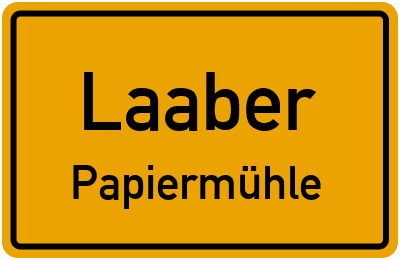 Straßenverzeichnis Laaber Papiermühle