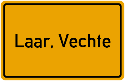 Ortsschild von Gemeinde Laar, Vechte in Niedersachsen