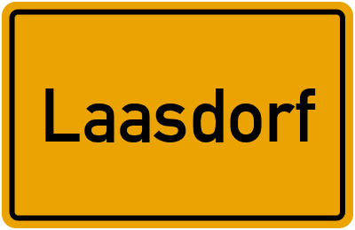 Ortsschild von Gemeinde Laasdorf in Thüringen