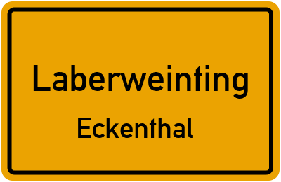Ortsschild Laberweinting Eckenthal