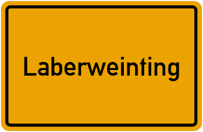 Ortsschild von Gemeinde Laberweinting in Bayern