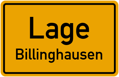Ortsschild Lage Billinghausen