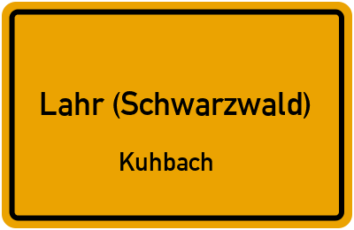 Straßenverzeichnis Lahr (Schwarzwald) Kuhbach
