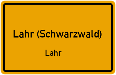Straßenverzeichnis Lahr (Schwarzwald) Lahr