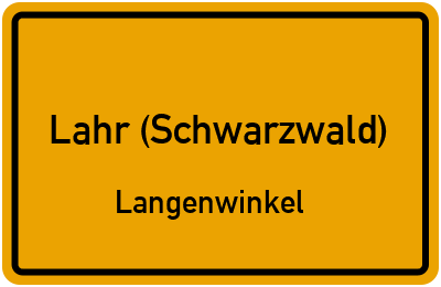 Straßenverzeichnis Lahr (Schwarzwald) Langenwinkel