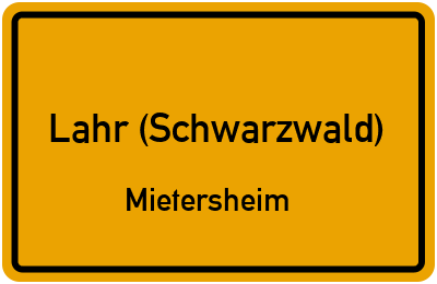 Straßenverzeichnis Lahr (Schwarzwald) Mietersheim
