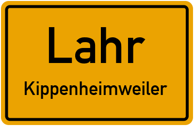 Ortsschild Lahr Kippenheimweiler