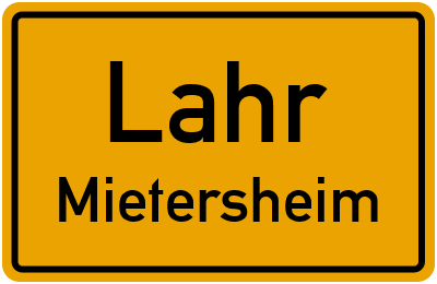 Ortsschild Lahr Mietersheim
